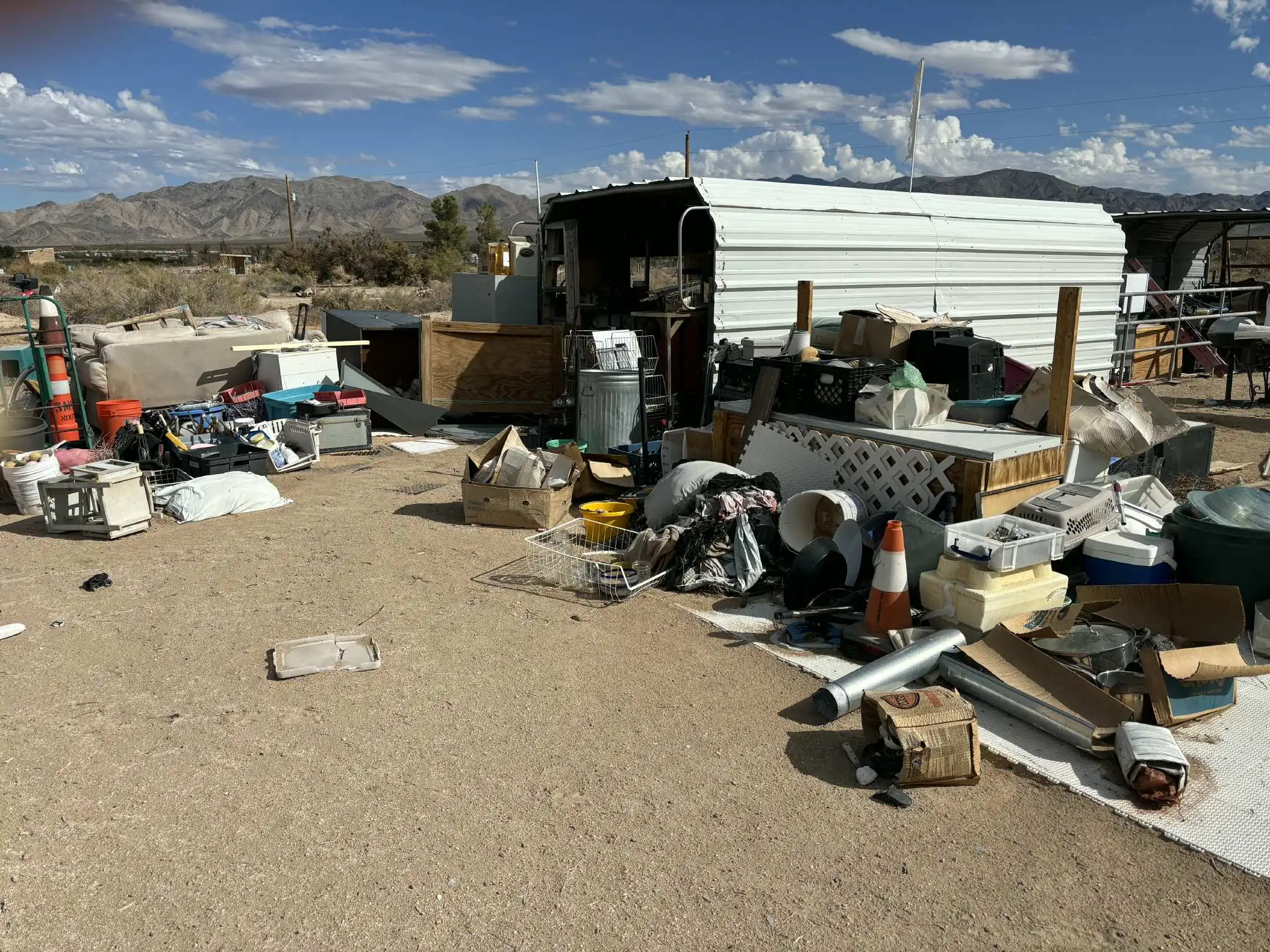 Property cleanout and junk pile